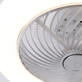 Ventilator de tavan argintiu incl. LED cu telecomanda - Clima