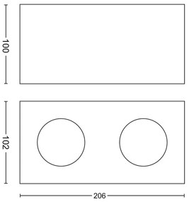 Spot LED MYLIVING BOX 2xLED/4,5W/230V Philips 50492/31/P0