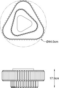 Plafonieră HELIOS, 4 x G9, max. 33 W, 230 V, Ø 44 cm, aurie - Zuma Line C0496-04G-F7AC