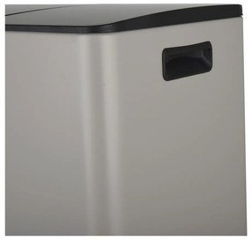 Coș de gunoi taupe pentru reciclare/cu pedală 2x30 l din oțel Aliya – Spirella