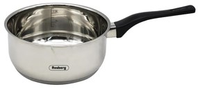 Cratita cu fund dublu Rosberg R51210E20K, 20 cm, 2,9 L, Maner bachelita, Inox