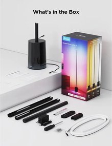 Smart LED lampa pentru podea Govee 2 RGBICWW H607C, 152 cm, 30 W, 1725 lm, 6500 K, Wi-Fi, Bluetooth, Govee Home, Negru