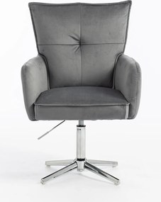 HR250CROSS Scaun Catifea Grafit Bază Cromata