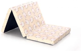 Saltea pliabila de voiaj 60x120x5 cm spuma elastica imprimeuri colorate
