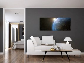 Tablou - Pământul privit din spațiu (120x50 cm)