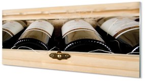 Tablouri acrilice Sticle de vin într-o cutie