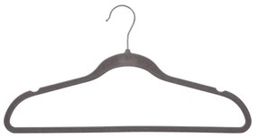 Set 5 umerașe din plastic pentru haine Wenko Flocking, gri