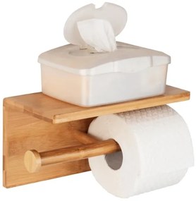 WENKO 24745100 - Suport pentru hârtie igienică BAMBUSA, 25 x 13 cm, maro