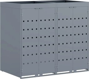 vidaXL Depozitare pentru 2 pubele Wheelie Gri deschis