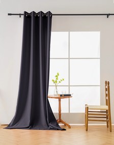 Draperie gri inchis OXFORD 140x250 cm Agatat: Inele metalice