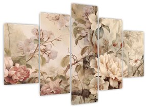 Tablou - Vintage pictura pasăre (150x105 cm)