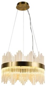 Lustră LED dimabilă pe cablu LED/70W/230V 3000-6500K auriu + telecomandă