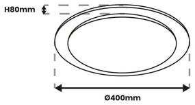 LED plafonieră dimabilă ONTARIO LED/24W/230V 3000-6000K + DO