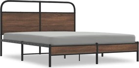 vidaXL Cadru de pat fără saltea stejar maro 150x200 cm Lemn prelucrat