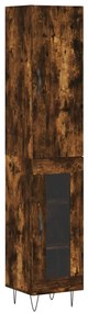 3199078 vidaXL Dulap înalt, stejar fumuriu, 34,5x34x180 cm, lemn prelucrat