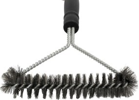 Perie profesională pentru curățarea grătarului, formă triunghiulară, peri metalici rezistenți, mâner ergonomic, BBQ