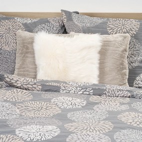 Lenjerie de pat din bumbac 4Home Grey Petals, 160 x 200 cm, 70 x 80 cm