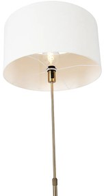 Lampă de podea reglabilă bronz cu abajur alb 50 cm - Parte