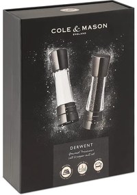 Cole&Mason DERWENT set 2 râșnițe sare și piper, 19 cm, antracit