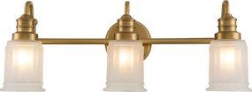 Quoizel QZ-SWELL3-BB-BATH-LED Aplica de perete pentru baie SWELL 3xG9/3W/230V IP44 auriu