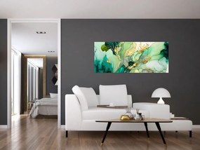 Tablou - Abstractizare verde (120x50 cm)