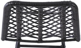 Scaun de bar din ratan negru, ESPO 97