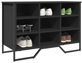 vidaXL Pantofar, negru, 90x38x61,5 cm, lemn prelucrat