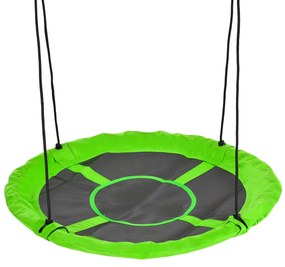 Outsunny Balanță cuib de pasăre rotundă, coș de balanță Ø 110 cm, 4 inele incluse, metal epoxidic, Oxford de înaltă densitate, verde | Aosom Romania