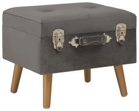 329256 vidaXL Taburete de depozitare, 3 buc., gri, catifea