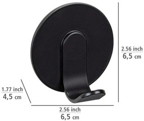 Cârlige negru-mat 2 buc. autoadezive din metal Bivio – Wenko