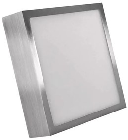 Plafonieră LED/12,5W/230V 3000/3500/4000K 17x17 cm crom
