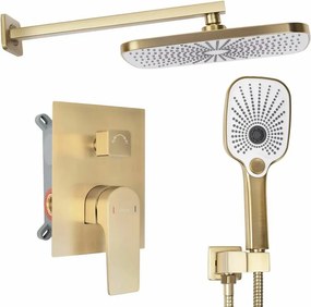 Coloana de dus cu baterie monocomanda auriu periat Rea Moby