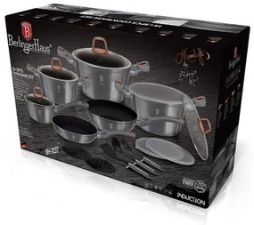 Set oale si tigai marmorate 18 piese Moonlight Edition Berlinger Haus BH 7037