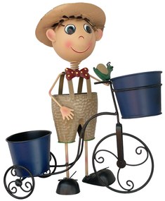 Decor gradina Baiat cu bicicleta ANTHONY, 38x13x45cm
