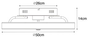 Ventilator de tavan negru cu LED cu telecomandă - Maddy