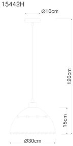 Lustră pe cablu Globo 15442H REX 1xE27/60W/230V