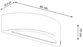 Aplică ATENA 1xE27/60W/230V beton Sollux SL.0994