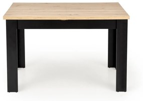 Masa extensibilă Bagio stejar artizan/negru L120-160 cm