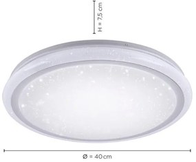 Plafonieră LED RGB dimabilă LUISA LED/28W/230V Leuchten Direkt 15220-16 + telecomandă