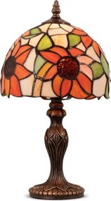 BRILAGI - Lampă de masă Tiffany cu abajur din vitralii SUNFLOWER 1xE27/60W/230V
