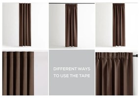 Draperie maro termoizolantă/dimout (semi-opacă) 140x245 cm Kierra – Restilo