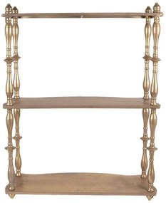 Etajera aurie, din metal, aspect vintage, Celestine