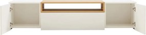Comoda TV suspendata LOFT 160cm natur/ alb