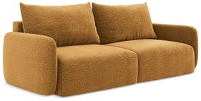 Canapea portocalie extensibilă/cu spațiu de depozitare 238 cm Kalena – Makamii