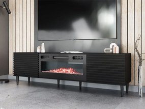 Masă TV cu șemineu electric Sarlana EF (negru). 1122997