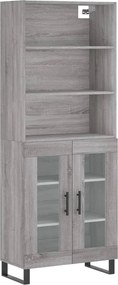 vidaXL Dulap înalt, gri sonoma, 69,5x34x180 cm, lemn compozit