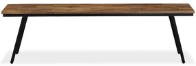 245412 vidaXL Bancă, Lemn de tec reciclat și oțel 160x35x45 cm