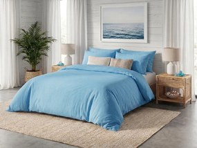 Lenjerie de pat din bumbac CALMORA albastru deschis Dimensiune lenjerie de pat: 70 x 90 cm | 140 x 220 cm