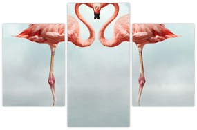 Tablou cu doi flamingo (90x60 cm)