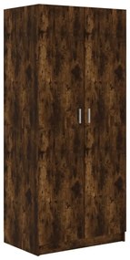 815351 vidaXL Șifonier, stejar fumuriu, 80x52x180 cm, lemn prelucrat